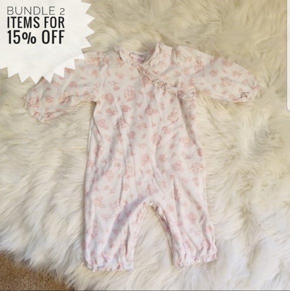 Piper & Posie Other - Piper & Posie | White and Pink Long Sleeve Onesie